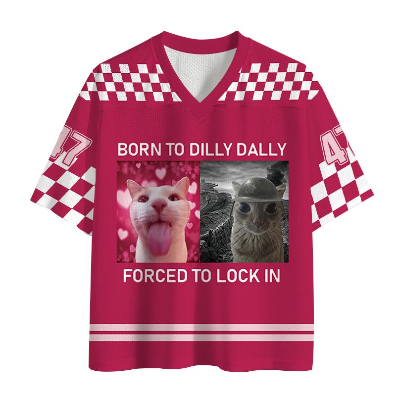 Modecanvas Born To Dilly Dally Mesh Jersey-modecanvas