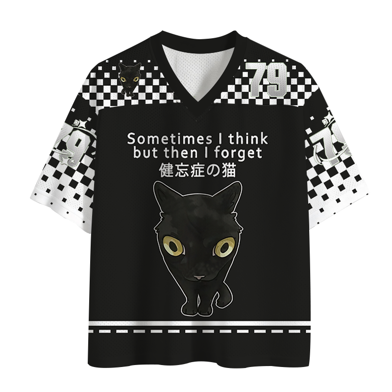 Modecanvas Amnesiac Cat Mesh Jersey-modecanvas