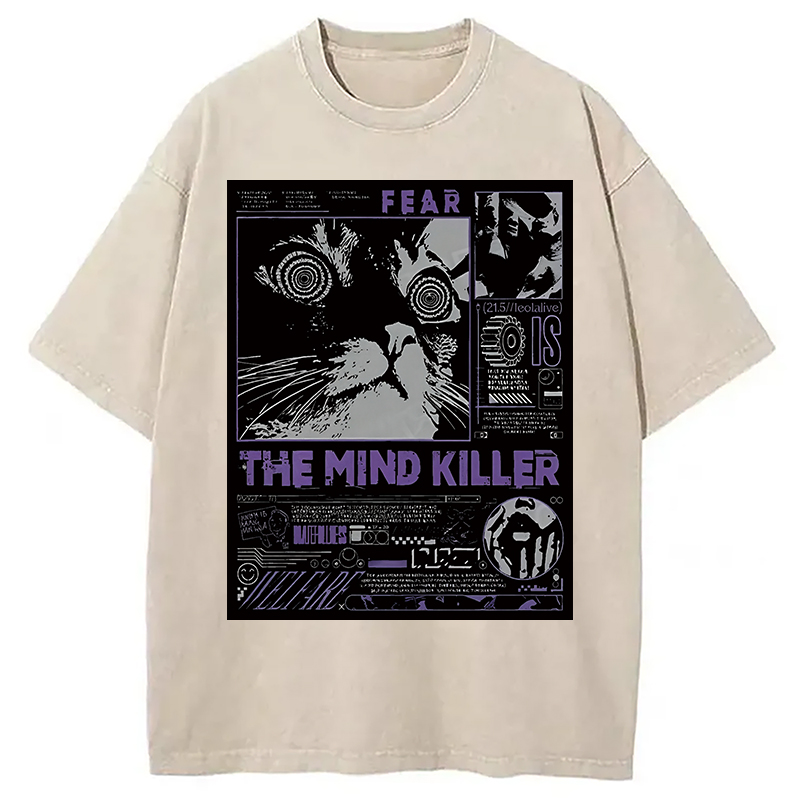 Modecanvas The Mind Killer DTG Printing Washed T-Shirt-modecanvas