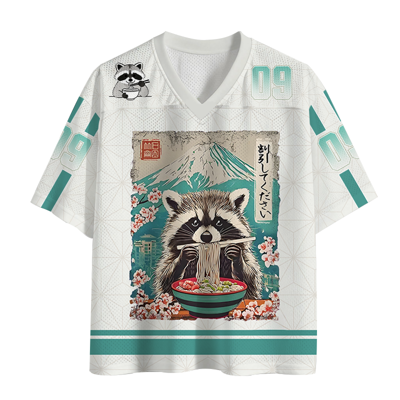 Modecanvas Please Give Raccoon A Discount Mesh Jersey-modecanvas