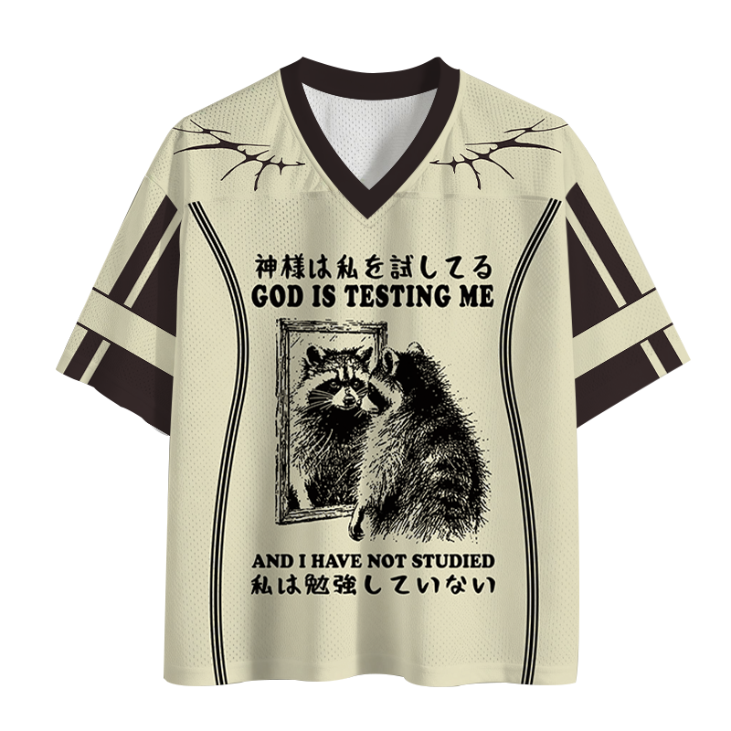 Modecanvas Raccoon Not Studied Mesh Jersey-modecanvas