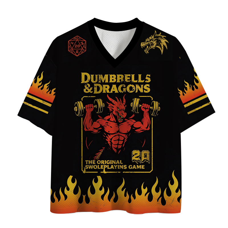 Modecanvas Dumbbells&Dragons Mesh Jersey-modecanvas