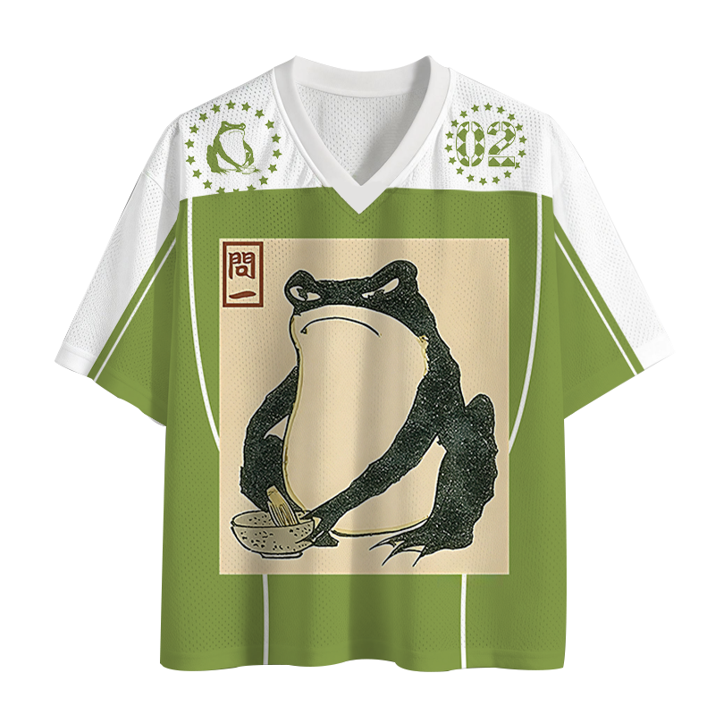 Modecanvas Matsumoto Hoji Japanese Frog Mesh Jersey-modecanvas