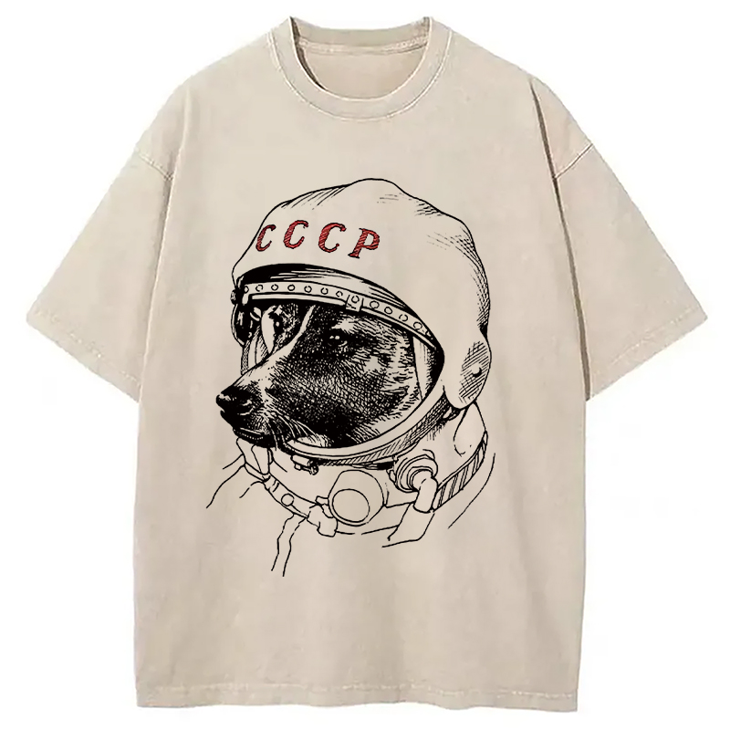Modecanvas Astro Dog Washed T-Shirt