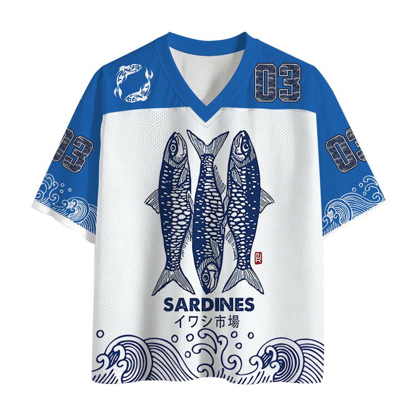 Modecanvas Sardines Market Mesh Jersey-modecanvas