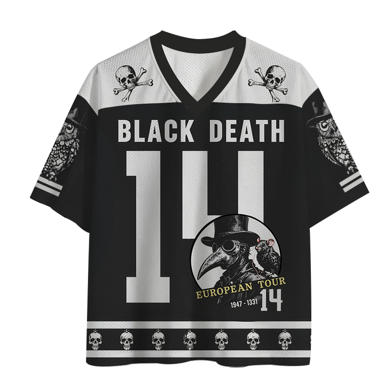 Modecanvas Black Death European Tour Mesh Jersey-modecanvas