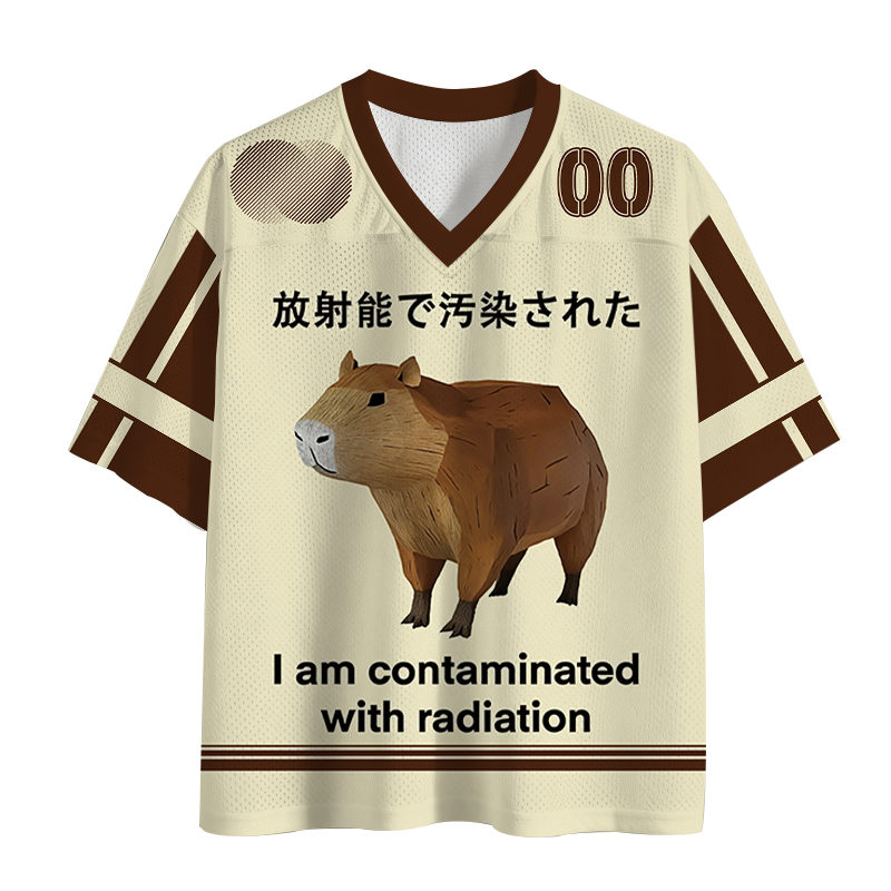 Modecanvas Capybara Contaminated By Radiation Mesh Jersey-modecanvas