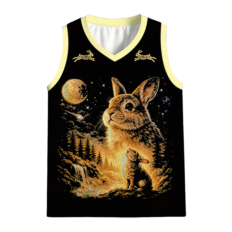 Modecanvas Bunny Howling to the Moon Jersey Tank