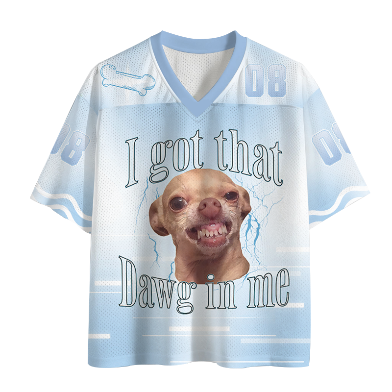 Modecanvas Chihuahua Funny Meme Mesh Jersey-modecanvas