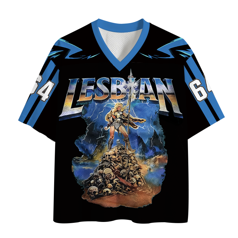Modecanvas Lesbian Warrior Mesh Jersey-modecanvas