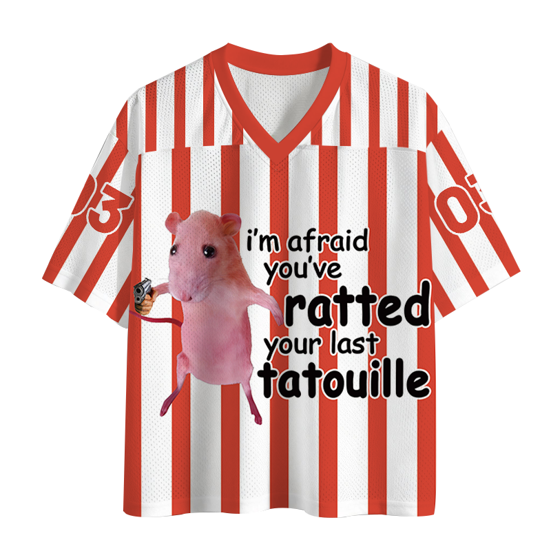 Modecanvas Funny Pink Rat Meme Mesh Jersey-modecanvas