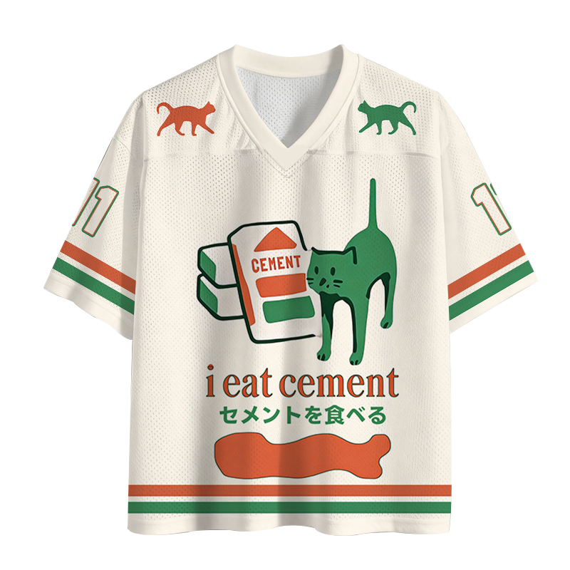 Modecanvas Cement Cat Mesh Jersey-modecanvas