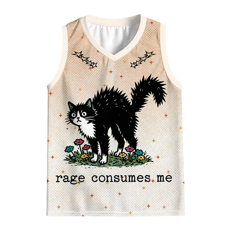 Modecanvas Angry Tuxedo Cat Jersey Tank