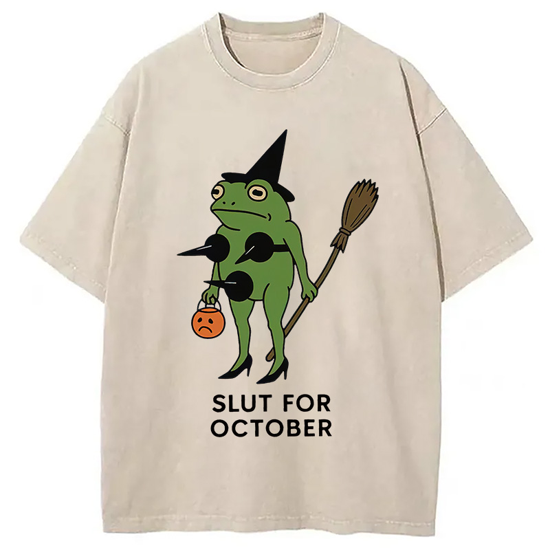Modecanvas Slut For October Washed T-Shirt