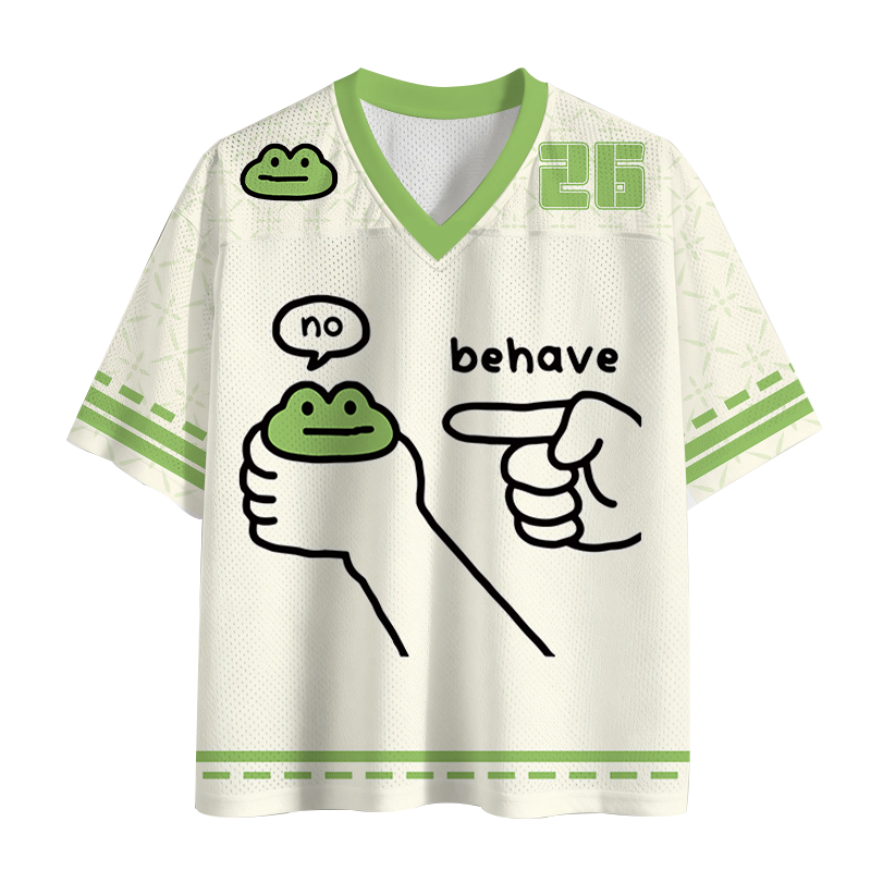 Modecanvas Dishonest Frog Mesh Jersey-modecanvas