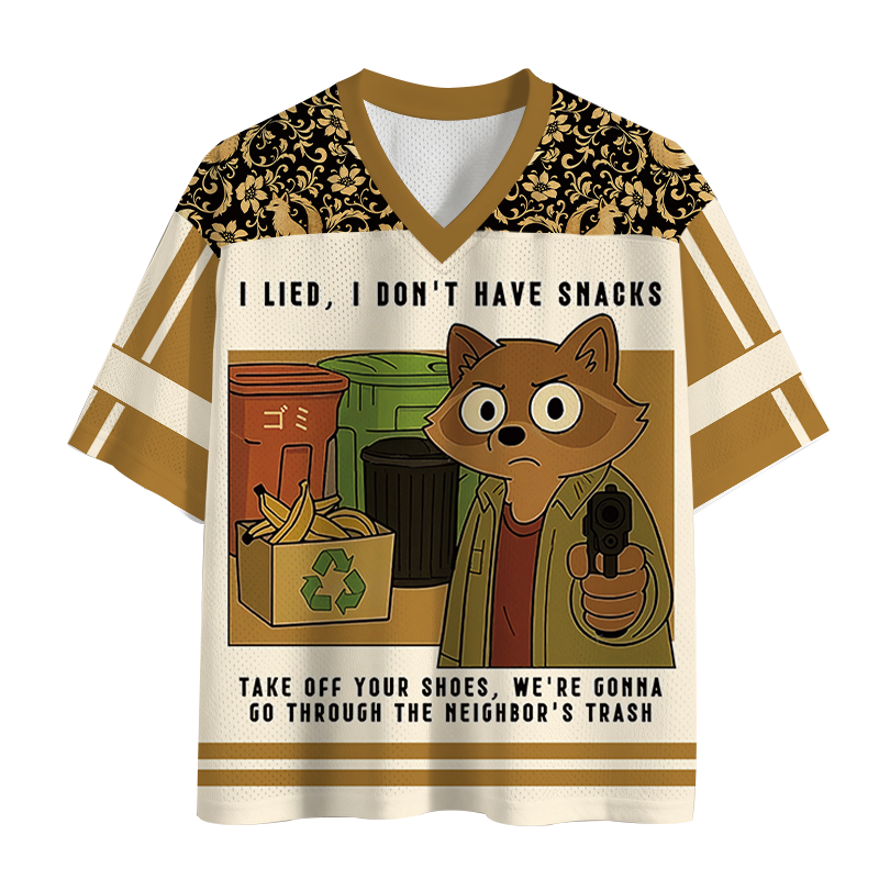 Modecanvas No Snacks Only Trash Hunting Mesh Jersey-modecanvas