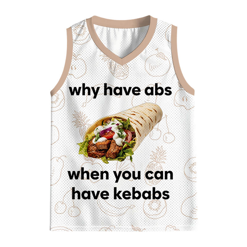 Modecanvas Why Have Abs When You Can Have Kebabs Jersey Tank