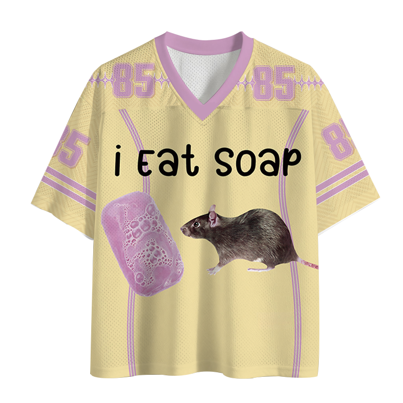 Modecanvas I Eat Soap Rat Meme Mesh Jersey-modecanvas