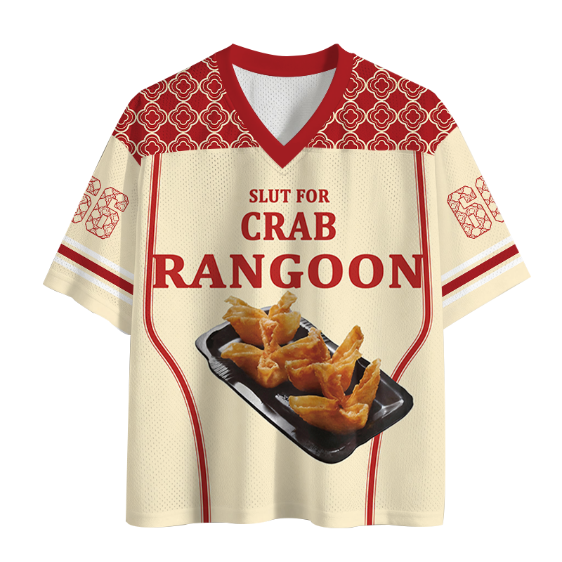 Modecanvas Funny Crab Rangoo Meme Mesh Jersey-modecanvas