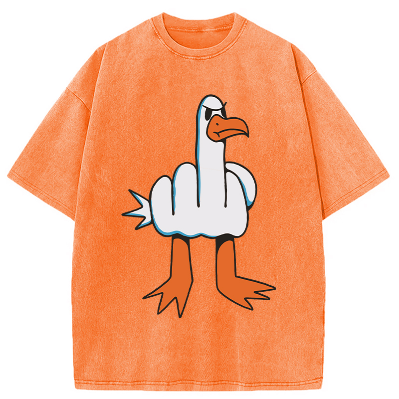 Modecanvas Rude Seagull Washed T-Shirt