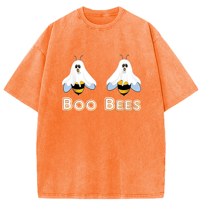 Modecanvas Cute Funny Boobees Halloween Washed T-Shirt