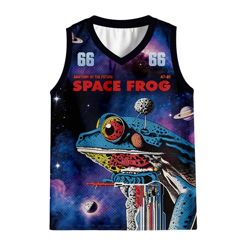 Modecanvas Retro Futuristic Frog Jersey Tank