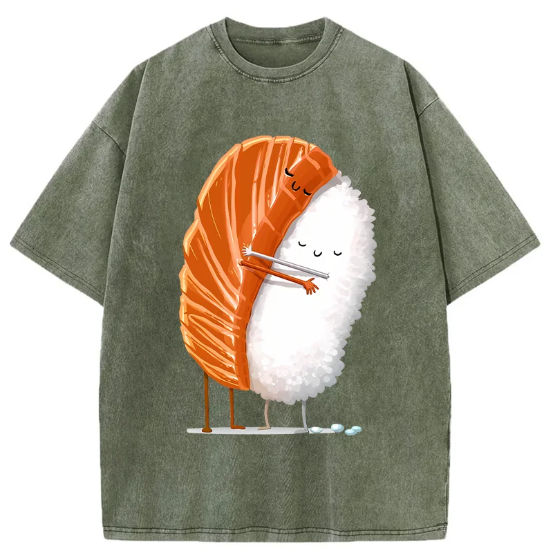 Modecanvas Sushi Hug Japan Washed T-Shirt