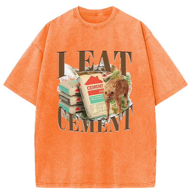 Modecanvas Unhinged I Eat Cement Washed T-Shirt