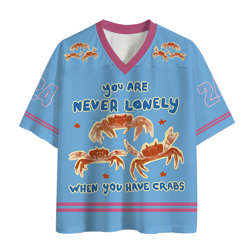 Modecanvas You Are Never Lonely When You Have Crabs Mesh Jersey-modecanvas