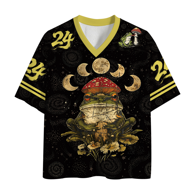 Modecanvas Weird Frog Mushrooms 90s Mesh Jersey-modecanvas