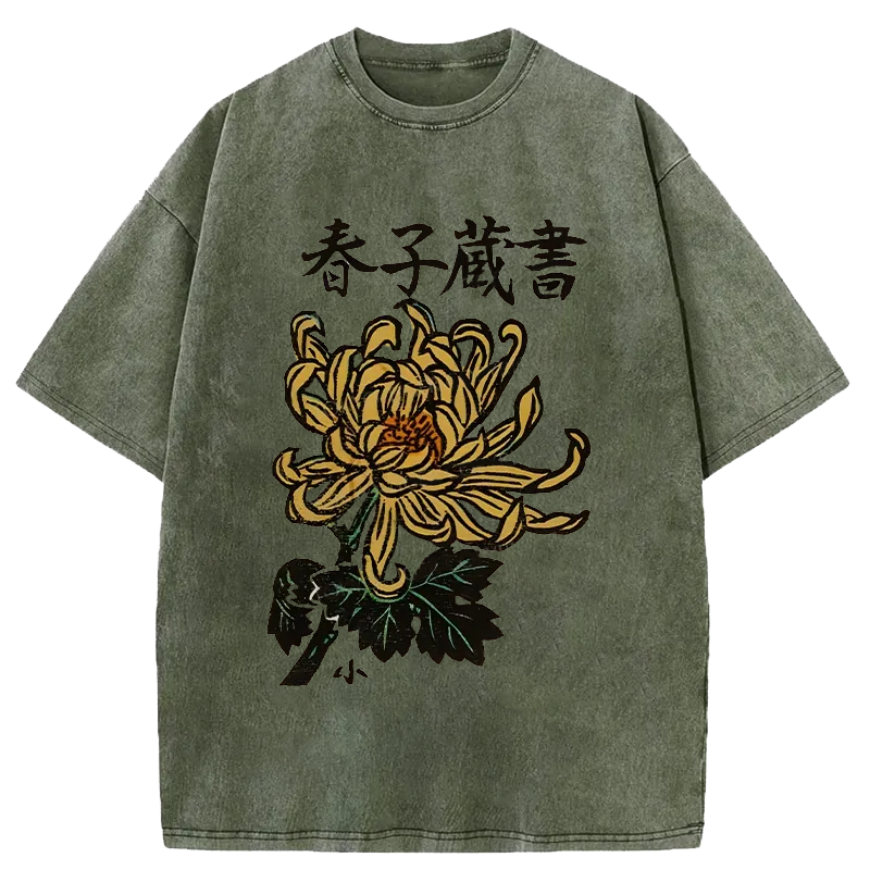 Modecanvas Spring Chrysanthemum Washed T-Shirt