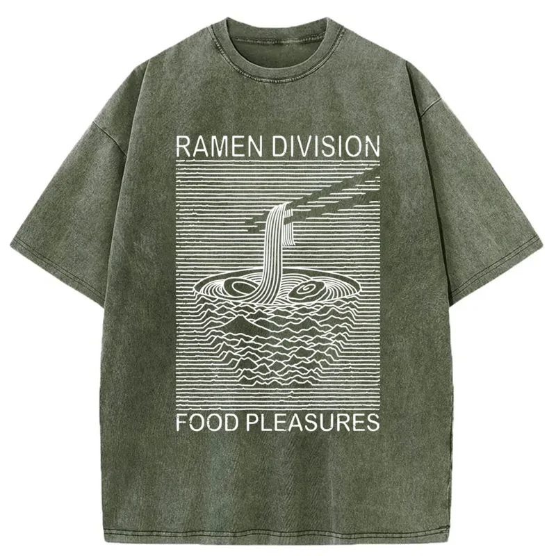 Modecanvas Ramen Division Food Pleasures Washed T-Shirt