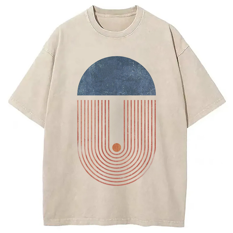 Modecanvas Abstract Art Washed T-Shirt