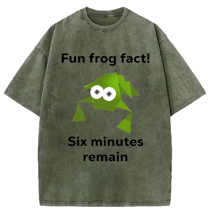 Modecanvas Funny Frog Kanji Washed T-Shirt