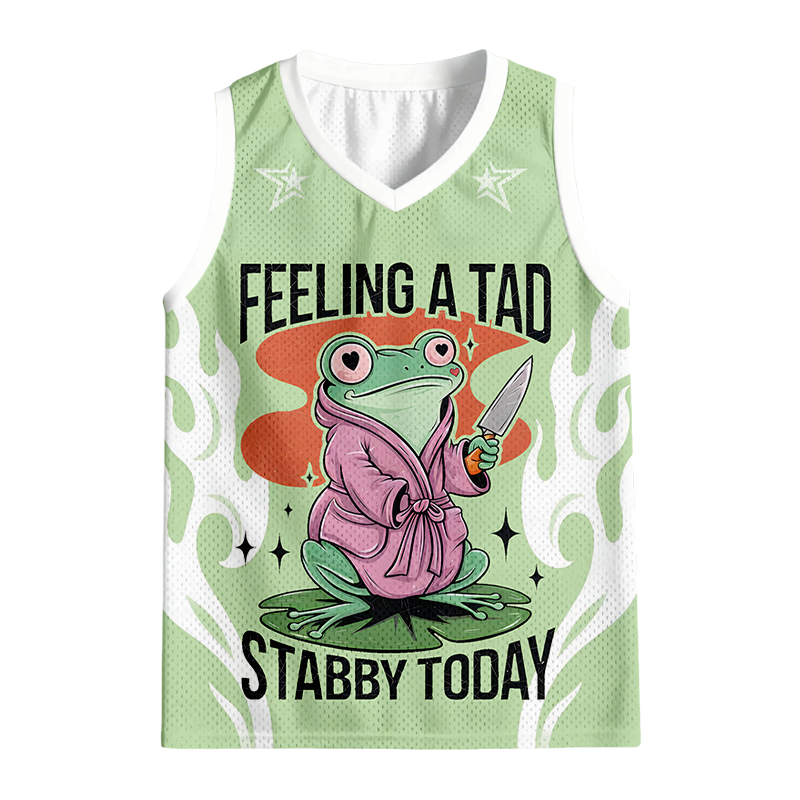 Modecanvas Stabby Frog Funny Meme Jersey Tank