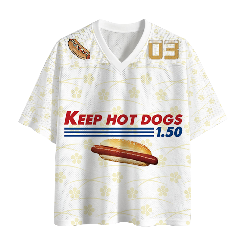 Modecanvas Funny Costco Hotdog Mesh Jersey-modecanvas