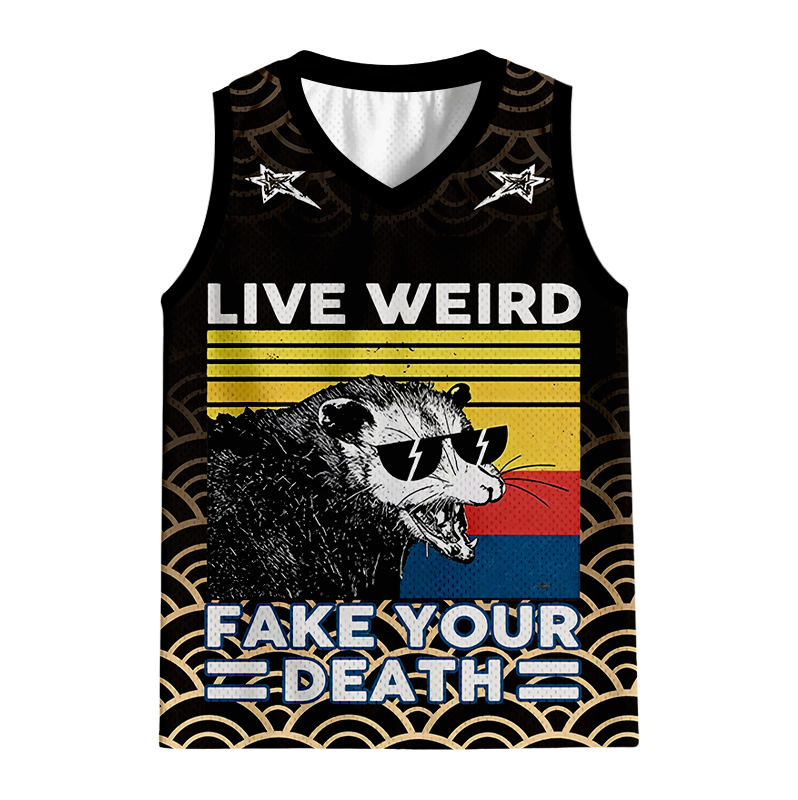 Modecanvas Live Weird Fake Your Death Possum Jersey Tank