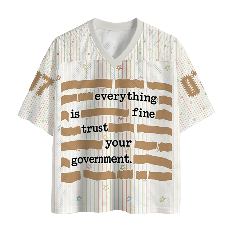 ModecanvasI Everything is Fine Meme Mesh Jersey-modecanvas