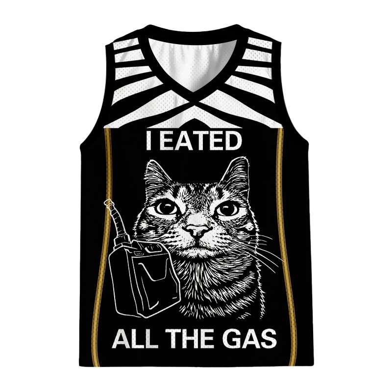 Modecanvas I Eated All The Gas Funny Cat Meme Jersey Tank