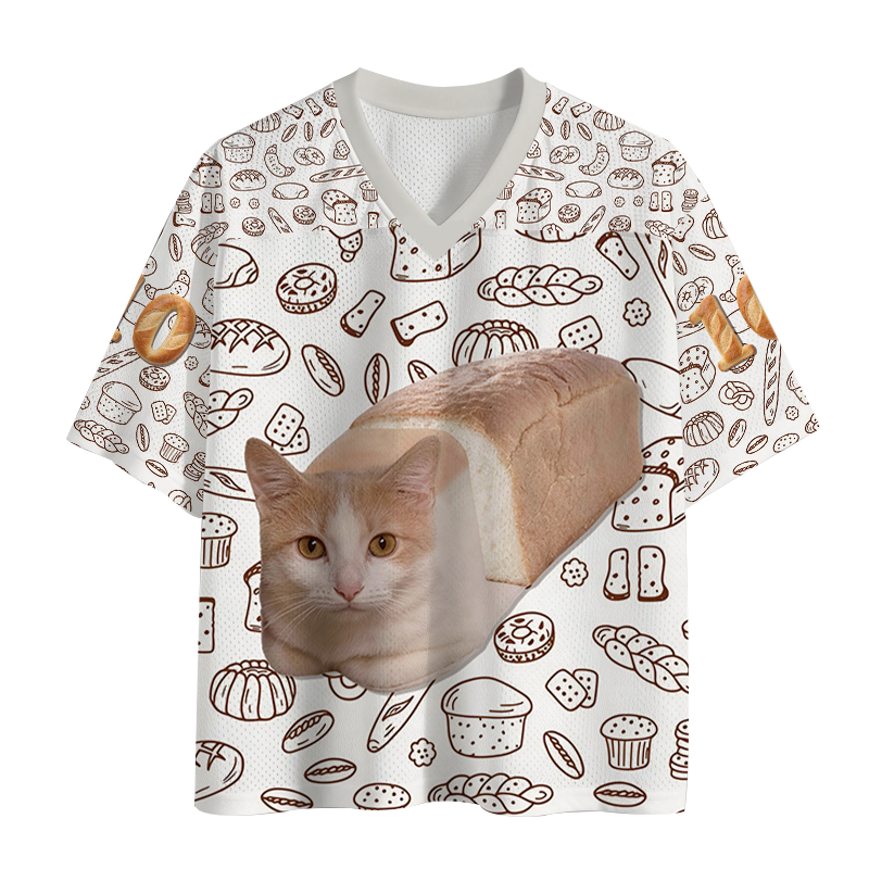 Modecanvas Cat Bread Mesh Jersey-modecanvas