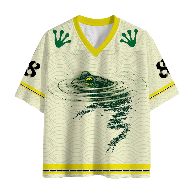 Modecanvas Frog Swimming Under Water Mesh Jersey-modecanvas