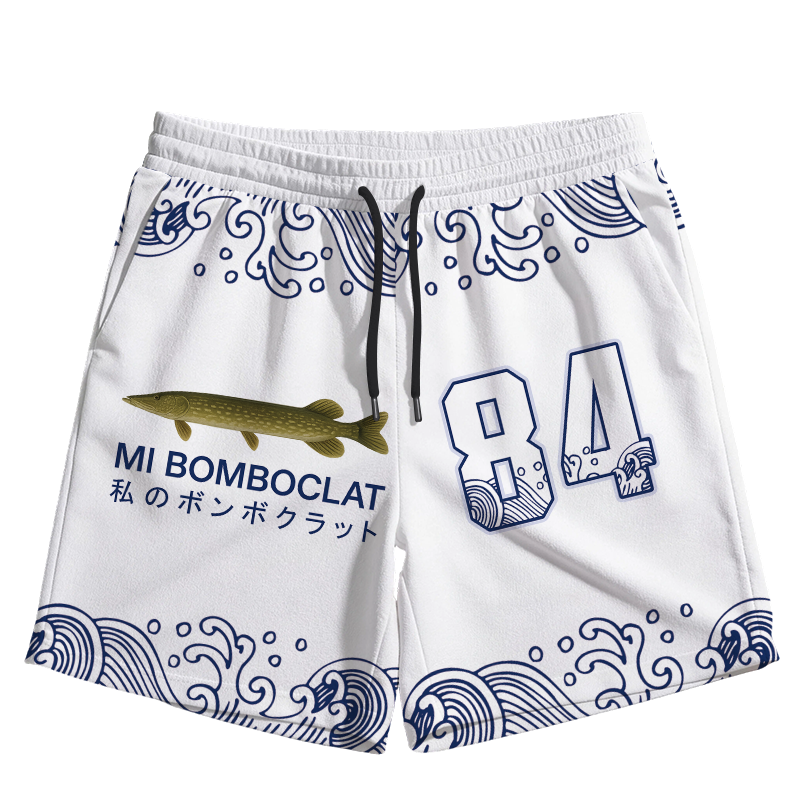 Modecanvas Mi Bomboclat Fish Meme Jersey Short