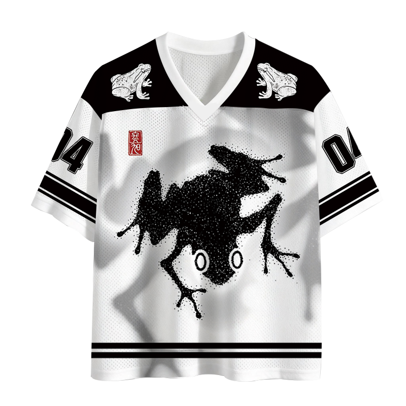 Modecanvas A Stippled Frog Mesh Jersey-modecanvas