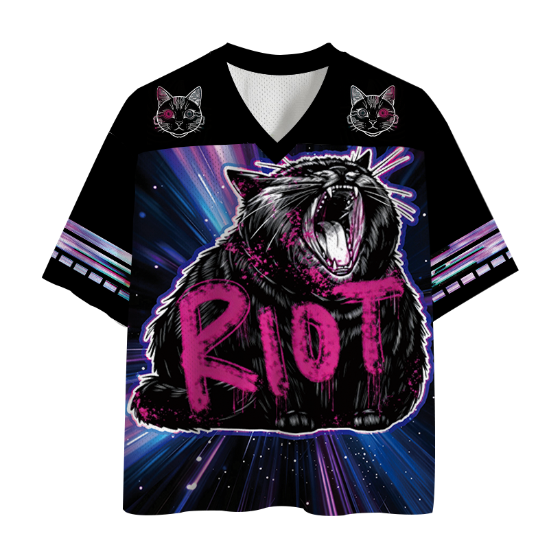 Modecanvas Riot Cat Mesh Jersey-modecanvas
