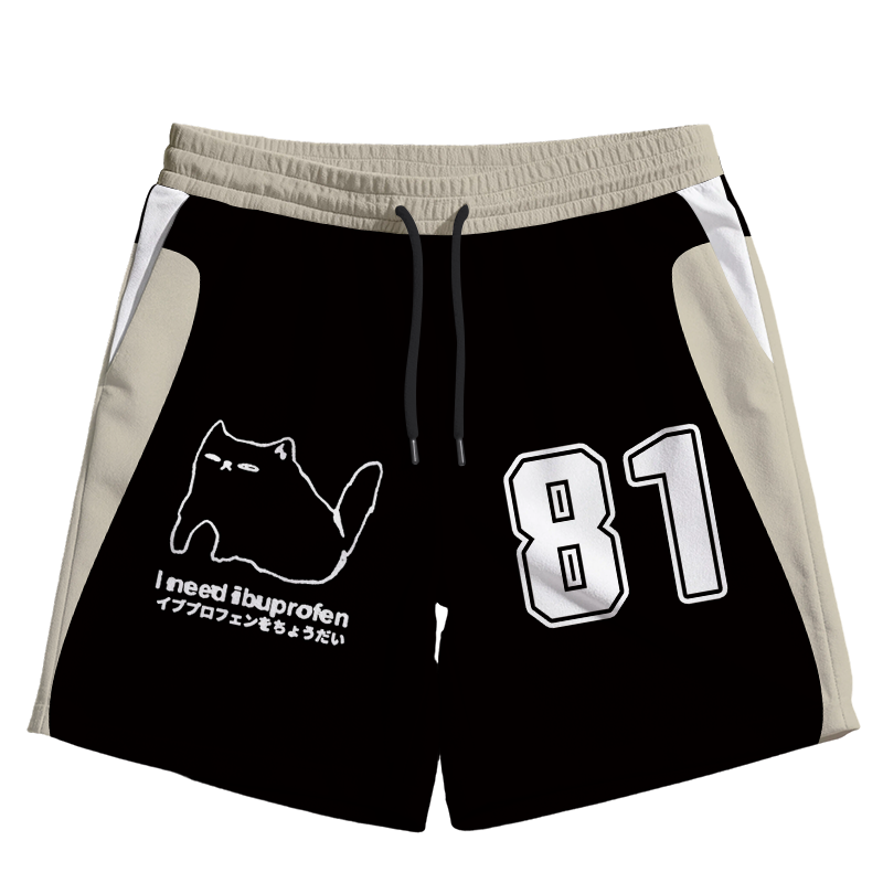 Modecanvas I Need Ibuprofen Cat Jersey Short