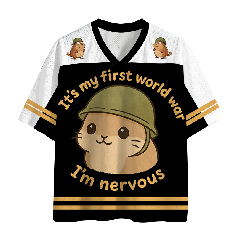 Modecanvas Nervous Hamster Meme Mesh Jersey-modecanvas