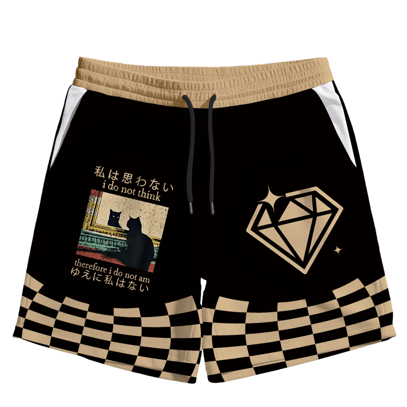 Modecanvas I Do Not Think Therefore I Do Not Am Jersey Short