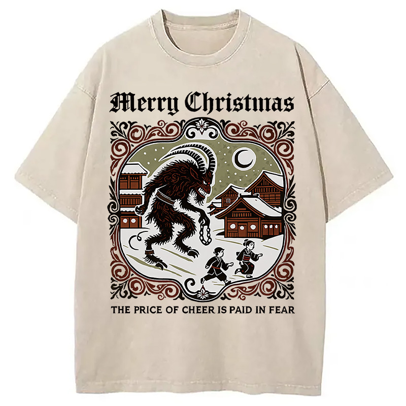 Modecanvas The Price of Cheer is Paid in Fear Washed T-Shirt