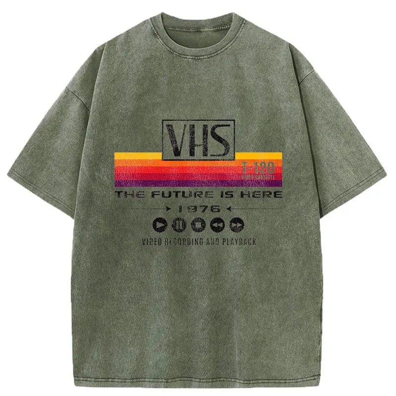 Modecanvas The Future Is Here Japanese Washed T-Shirt-modecanvas