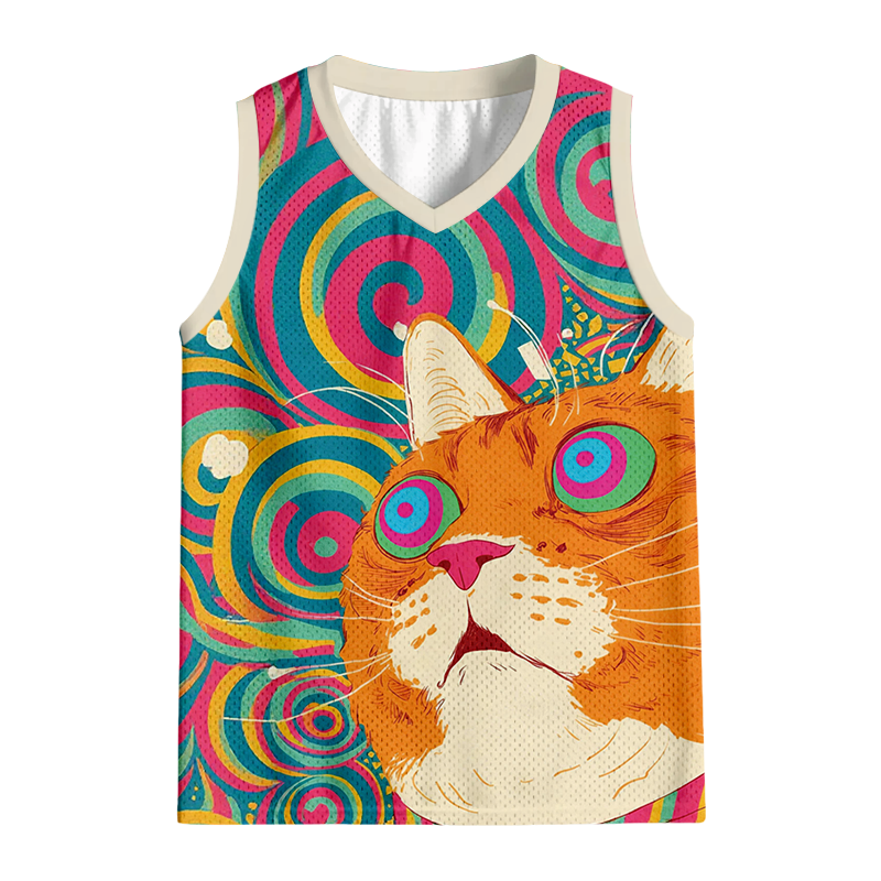 Modecanvas Colorful Cat Jersey Tank